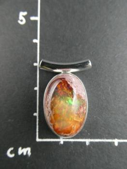 Feueropal Kettenanhänger (925er Silber)